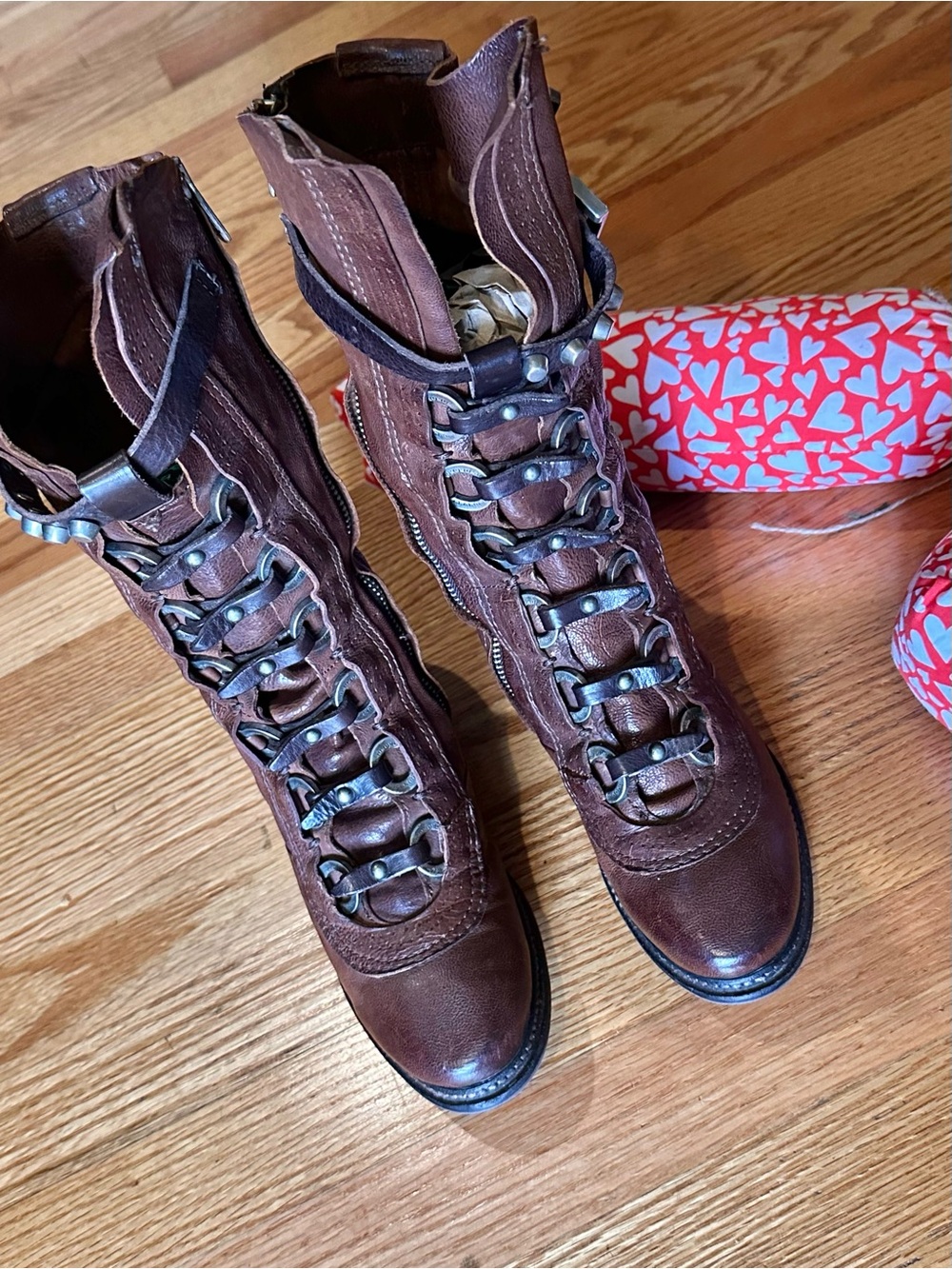 AS98 Bardos Brown lace up boots, Rare..